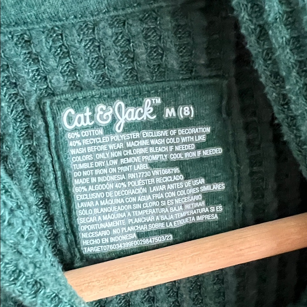 Boys Cat & Jack Waffle Knit Two Piece Hoodie Set - Picture 9 of 10
